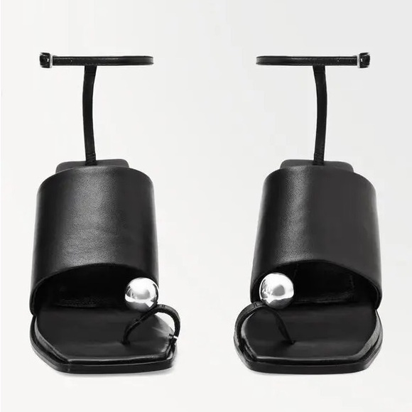 COS The Sphere Heeled Sandals Black Size 39 size 8 US - Picture 3 of 16